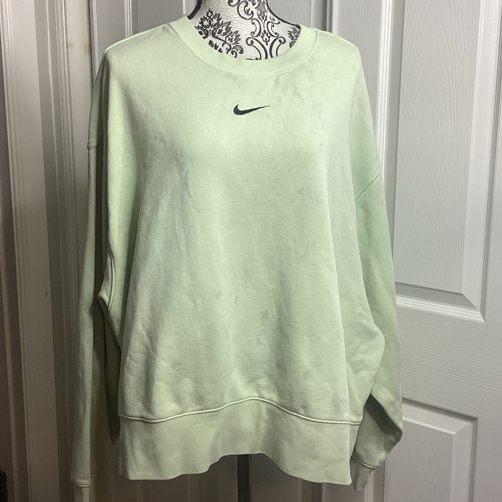 Nike Mint Green Crewneck Sweatshirt Gray Marble 2X‎ Pullover